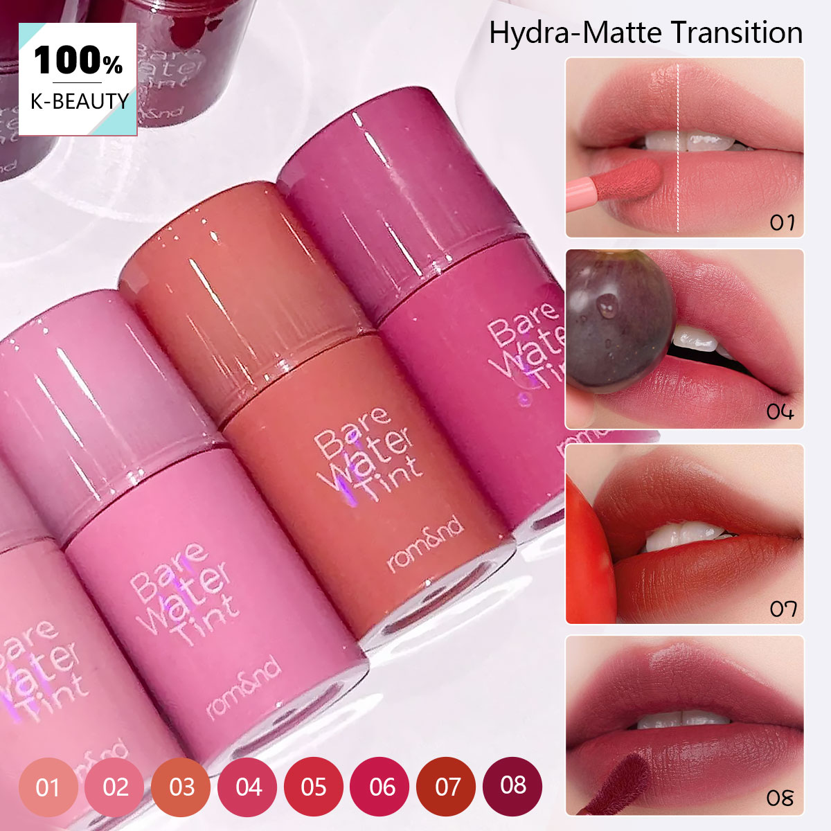 rom&nd BARE MOOL TINT,Water-Li - Lip Tint Korean review and price